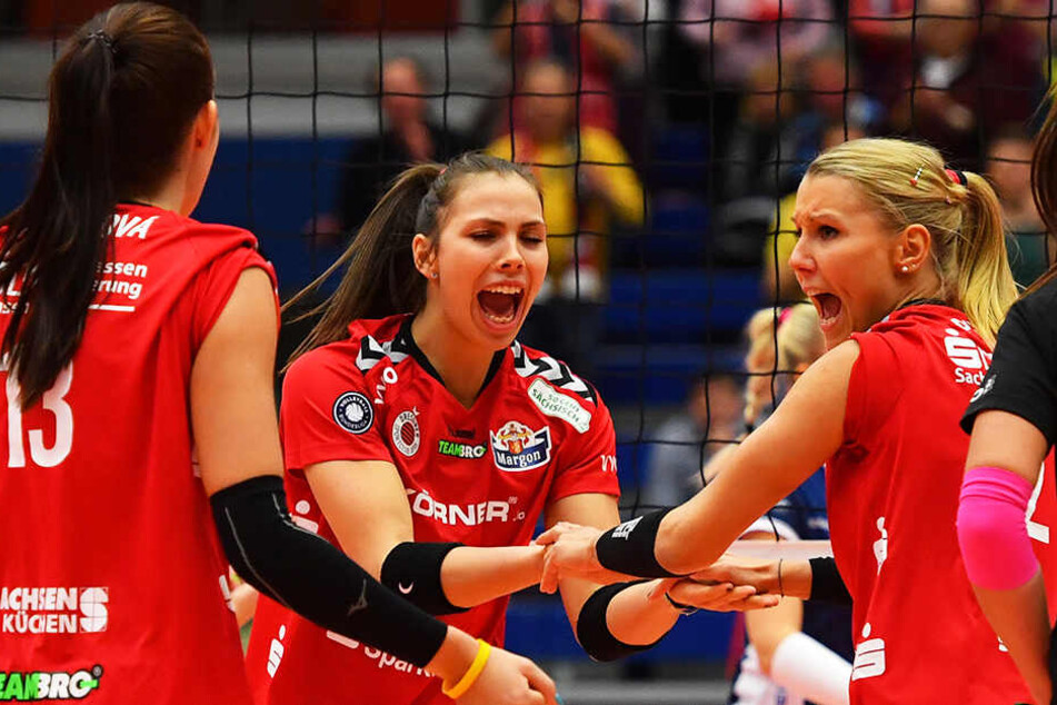 Geschafft! Die DSC-Schmetterlinge stehen im Achtelfinale des europäischen CEV-Cups.