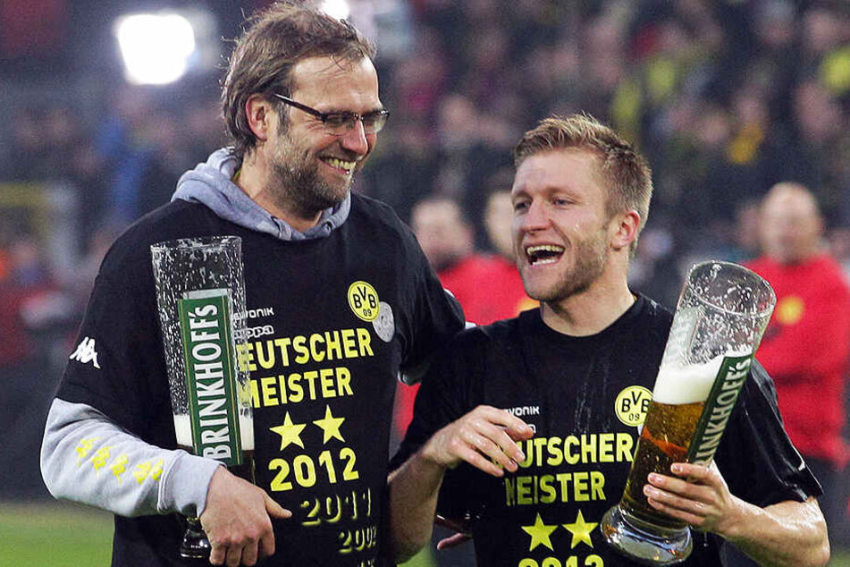 Hatten gemeinsam eine großartige Zeit bei Borussia Dortmund: Jakub Blaszczykowski (r.) und sein damaliger Trainer Jürgen Klopp (l.).
