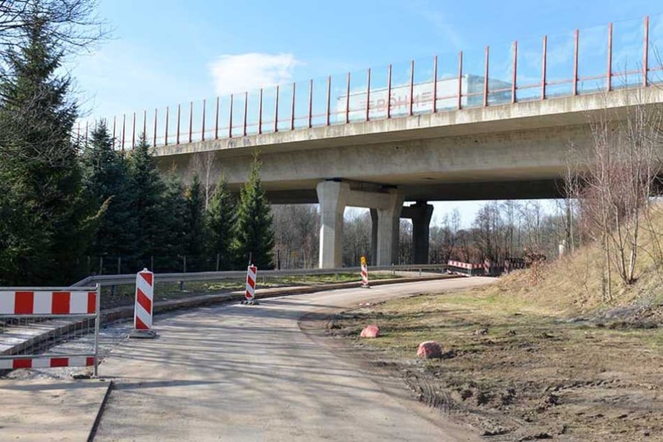 Die A4-Saubachtalbrücke wird repariert.