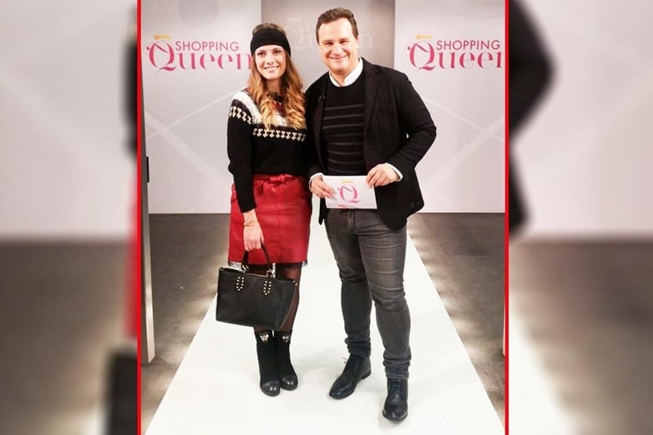 Jeanny (27) in ihrem Gewinner-Outfit mit Designer Guido Maria Kretschmer (53).