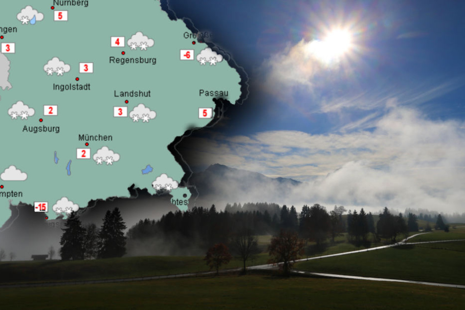 Nach einen sonnigen Wochenende kann es am Montag vereinzelt schneien.