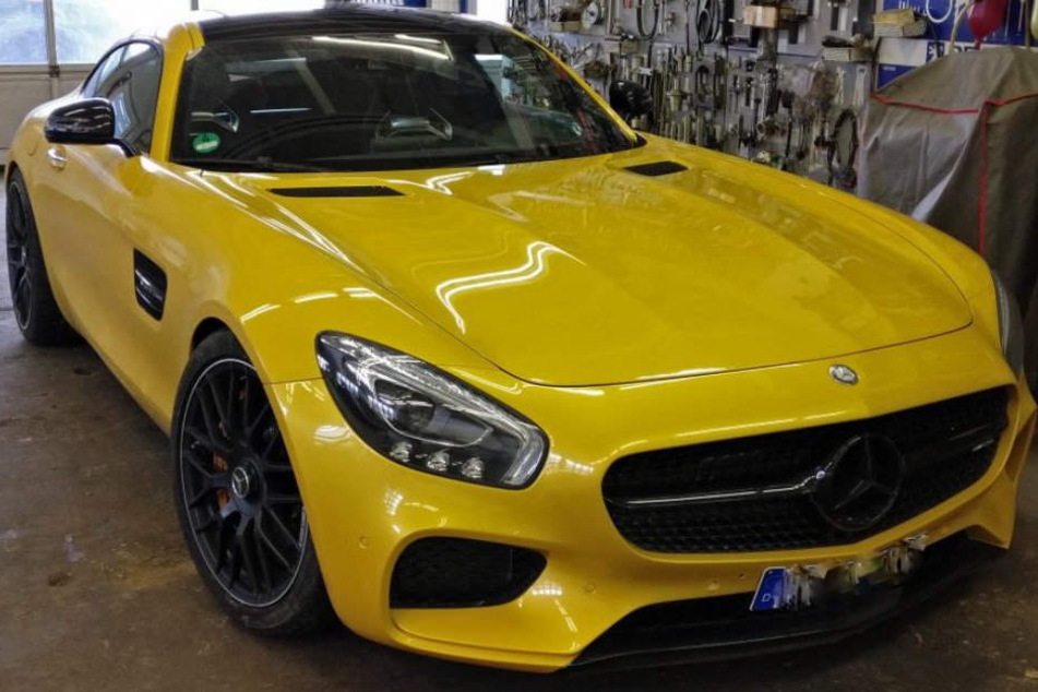 Der sichergestellte Mercedes AMG GT S.