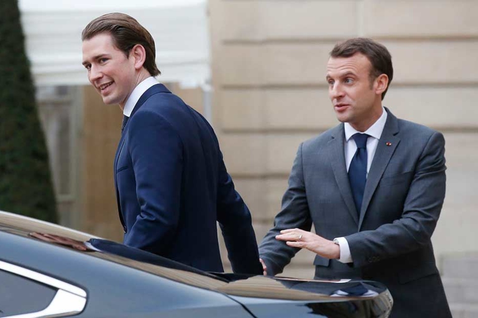 Österreichs Bundeskanzler Sebastian Kurz (31, li.) und Frankreichs Präsident Emmanuel Micron (40) sind deutlich jünger als die allermeisten deutschen Bundestagsabgeordneten.