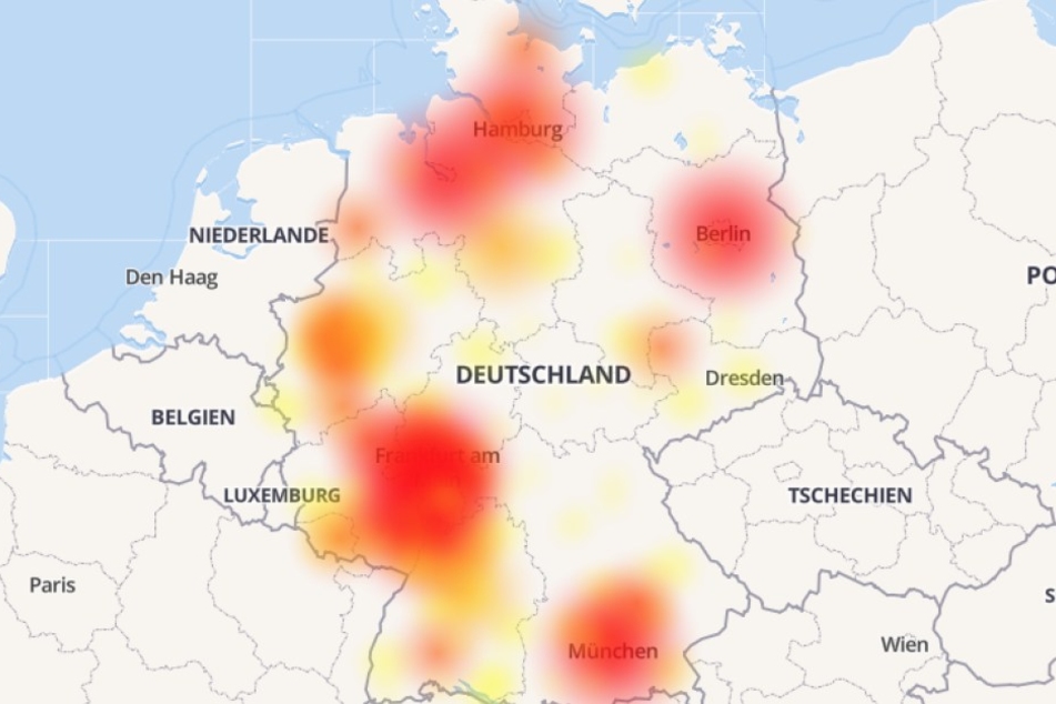 In ganz Deutschland gibt es am Mittwoch größere Probleme mit dem O2-Netz des Telefonanbieters Telefónica.