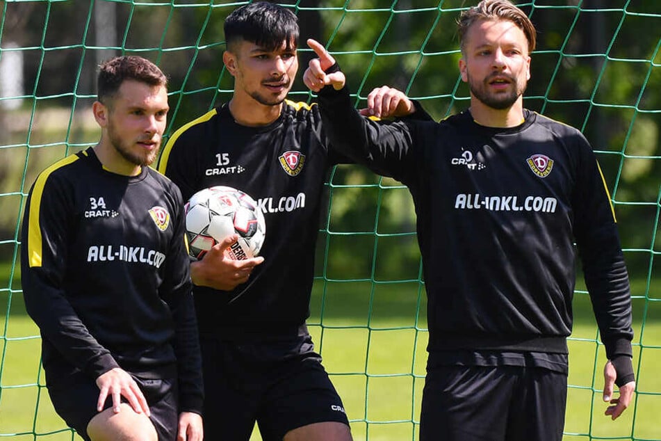 Zwei Youngster, ein Routinier: Justin Löwe, Osman Atilgan und Patrick Ebert (v.l.).
