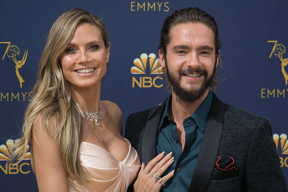 Model und Moderatorin Heidi Klum trifft und ihr Freund Tom Kaulitz von der Band Tokio Hotel.