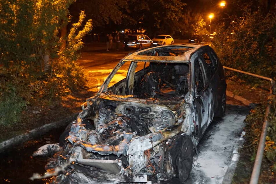 Dieser BMW brannte in zweiten "Anlauf" komplett aus.