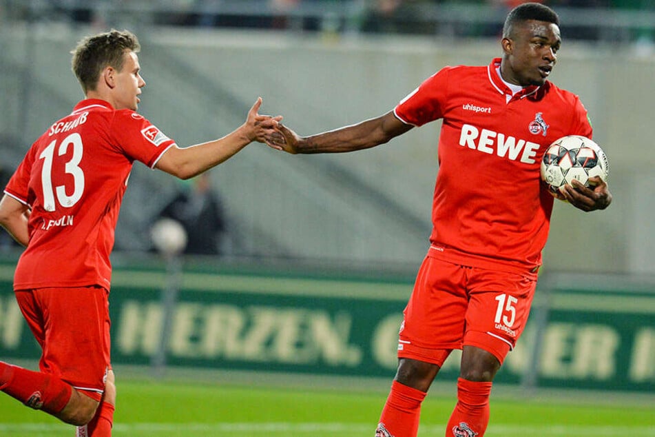 Jhon Cordoba (r.) traf doppelt für den 1. FC Köln. (Archivbild)