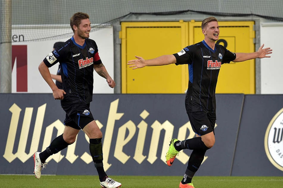 2:0 schon nach 16 Minuten! Sebastian Wimmer (r.) bedankte sich mit dem Tor für seine Einsatzzeit.