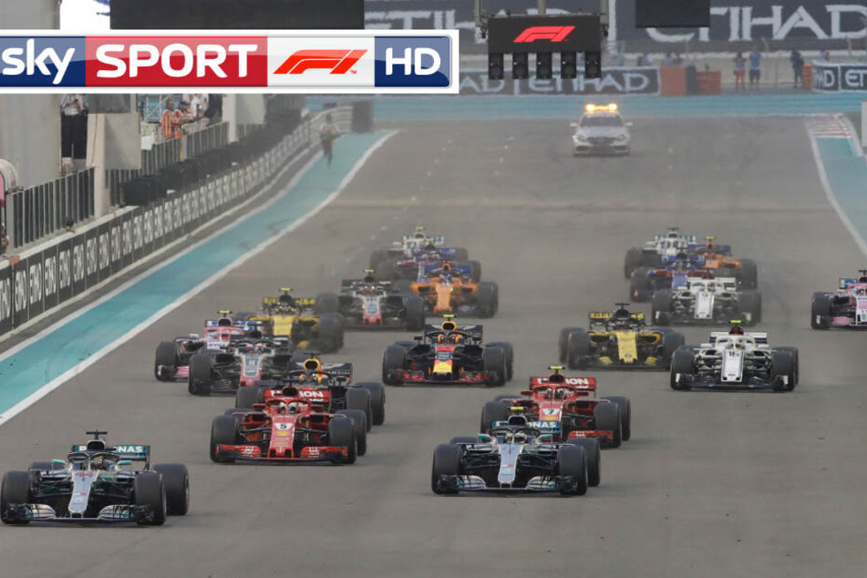 Die Formel 1 Saisons 2019 und 2020 werden wieder über den Pay-TV-Sender Sky empfangbar sein. (Bildmontage)