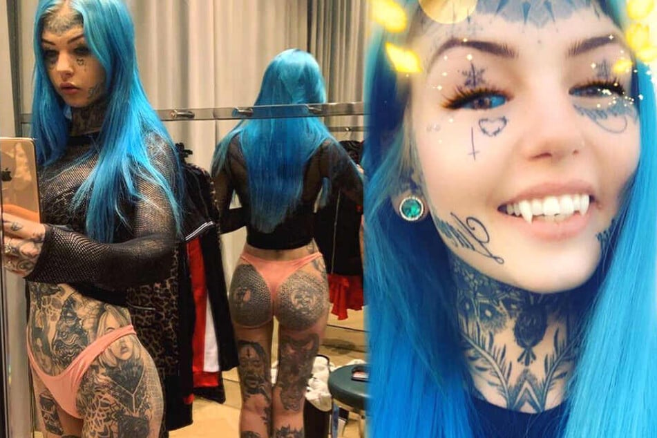 Amber Luke (24) ist stolz auf ihren gesamten Körperschmuck.