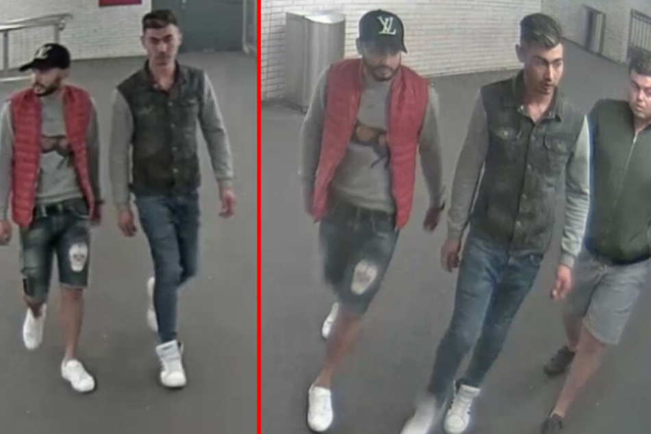 Mit diesen Fahndungsbildern sucht die Polizei nach dem Trio.