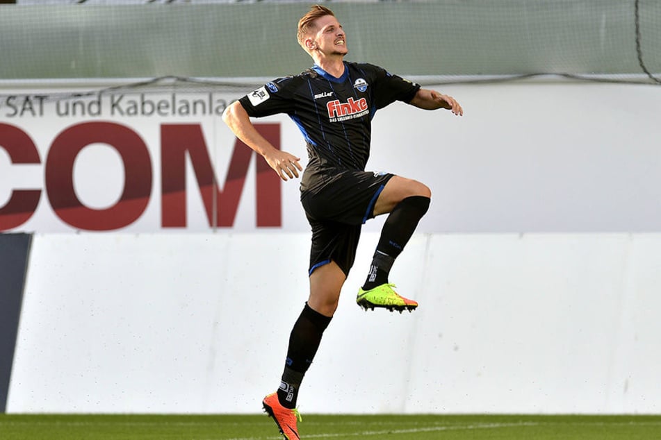 Schon nach einer Viertelstunde traf Sebastian Wimmer gegen Münster zum 2:0.