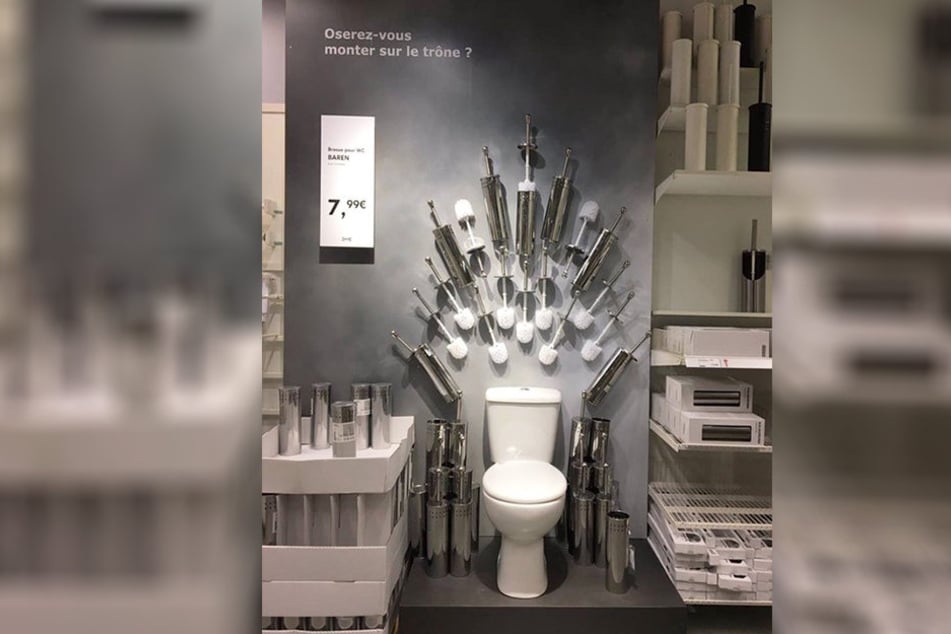 Sehr einfallsreich waren die Dekorateure in diesem französischem Ikea.