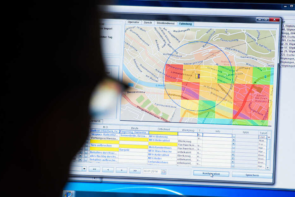 So sieht die Software "Precobs" aus. Es soll helfen, Wohnungseinbrüche vorherzusagen.