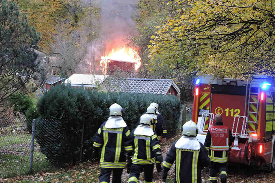 Am Sonntagnachmittag fing die Gartenlaube aus noch ungeklärter Ursache Feuer.