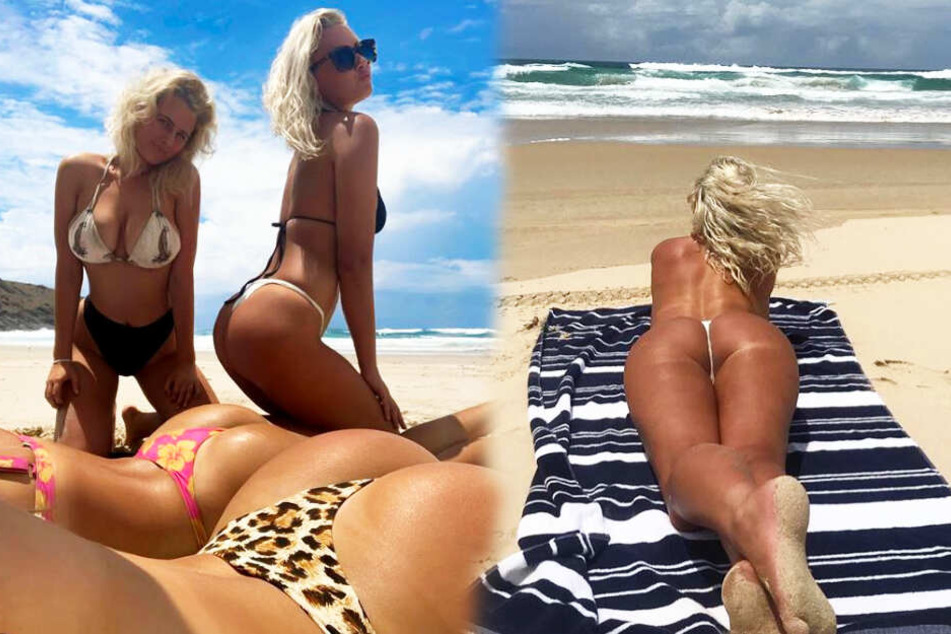 Ellie-Jean Coffey (r.) und ihre Schwestern präsentieren ihre kurvigen Traumkörper bei Instagram regelmäßig auf erotische Art und Weise.