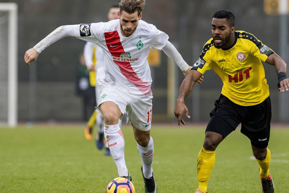 Ex-Dynamo-Torjäger Justin Eilers
war zuletzt für die Werder-Reserve gegen Fortuna Köln am Ball.