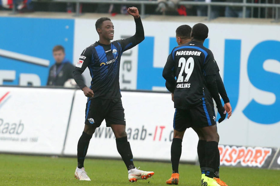 Antwi Adjei jubelte nach seinem Treffer gegen Heidenheim.