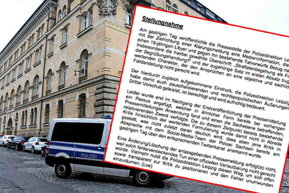 Erst vor etwa drei Wochen wurde die Leipziger Polizei für eine Hetz-Aussage scharf kritisiert.