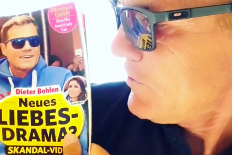 Dieter Bohlen zeigt in seinem Video das Cover der "In".