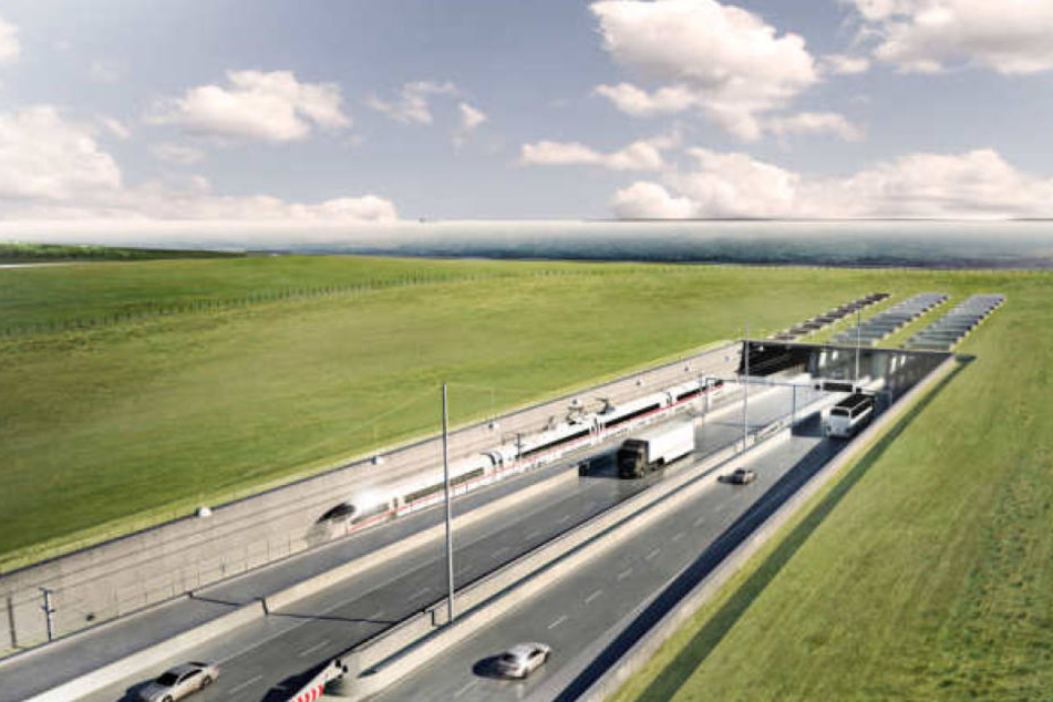 Die grafische Visualisierung zeigt, wie der geplante Tunnel einmal aussehen soll.