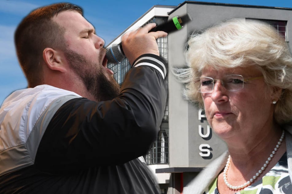 Die Stiftung Bauhaus Dessau will gegen ein Konzert der umstrittenen linken Punkband Feine Sahne Fischfilet (l.) von seinem Hausrecht Gebrauch machen. Kulturstaatsministerin Monika Grütters (r.) warnt vor diesem Schritt.