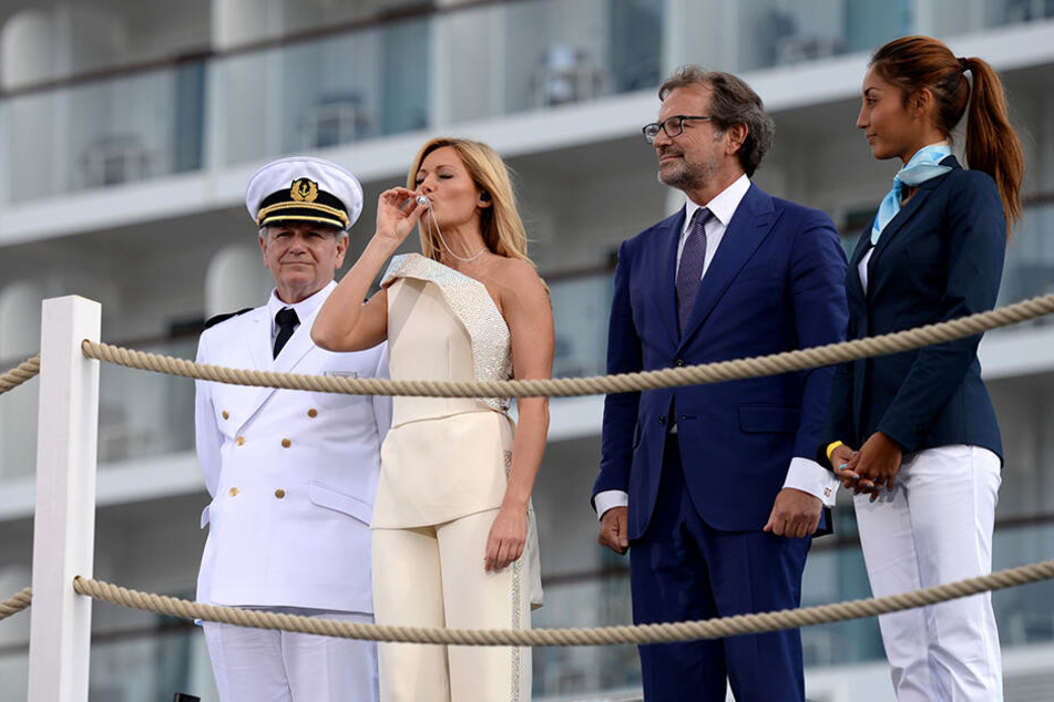 Helene Fischer bei der Taufe von "Mein Schiff 3" im Jahr 2014.