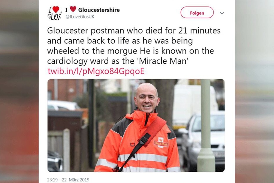 In seiner Heimat Gloucestershire sorgt Joao Araujo (48) für Aufsehen -wird "Miracle Man" genannt.