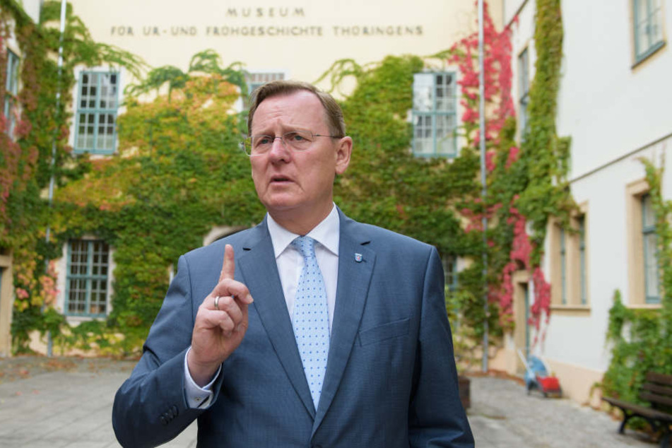 Thüringens Regierungschef Bodo Ramelow (Linke) stellt sich schon mal an die Seite der Arbeitnehmer.