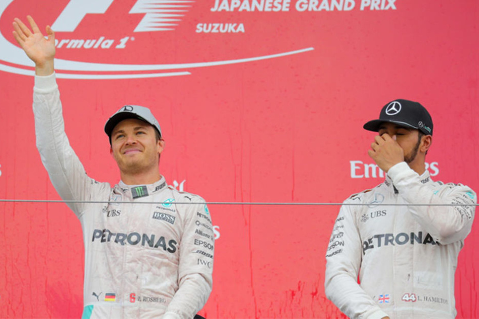 Die WM wird eigentlich nur noch zwischen Rosberg (l.) und Hamilton entschieden.