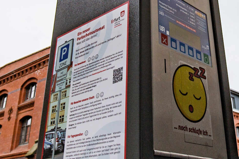 So sehen sie aus, die neuen Parkschein-Automaten in der Landeshauptstadt. Doch wann sie in Betrieb gesetzt werden, ist noch unklar.