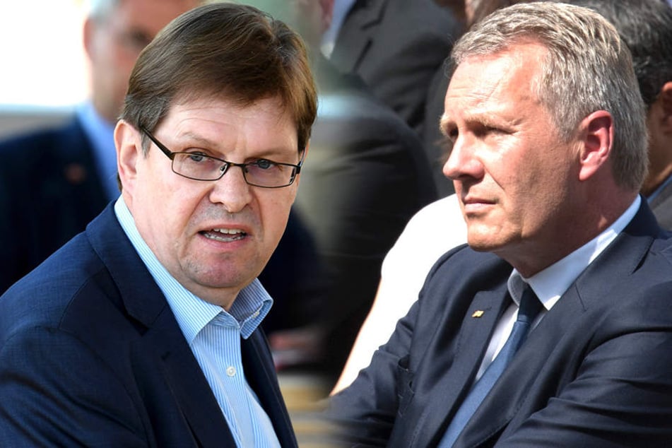 Christian Wulff (58, re.) hat einen neuen Job - das stößt Ralf Stegner (57, SPD) auf.