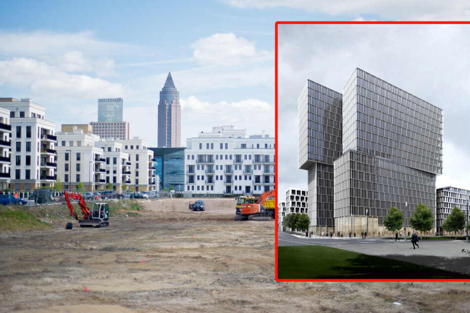 Im Büroturm sollen bis zu 3000 Arbeitsplätze entstehen. (Fotomontage)