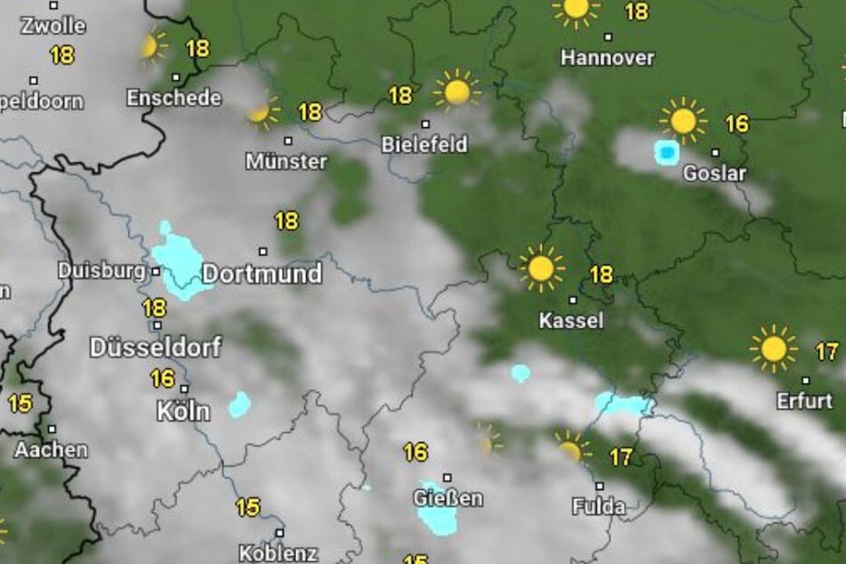 Am Samstag kommt die Sonne immer wieder zum Vorschein.
