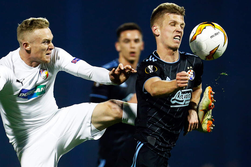 Dani Olmo (r.) spielt momentan noch für den kroatischen Top-Klub Dinamo Zagreb.