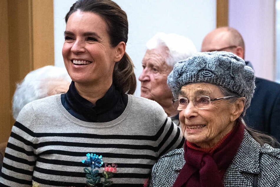 Katarina Witt und Jutta Müller in der vergangenen Woche in Chemnitz.