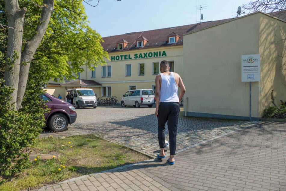 Noch beherbergt das ehemalige Hotel Saxonia Flüchtlinge.
