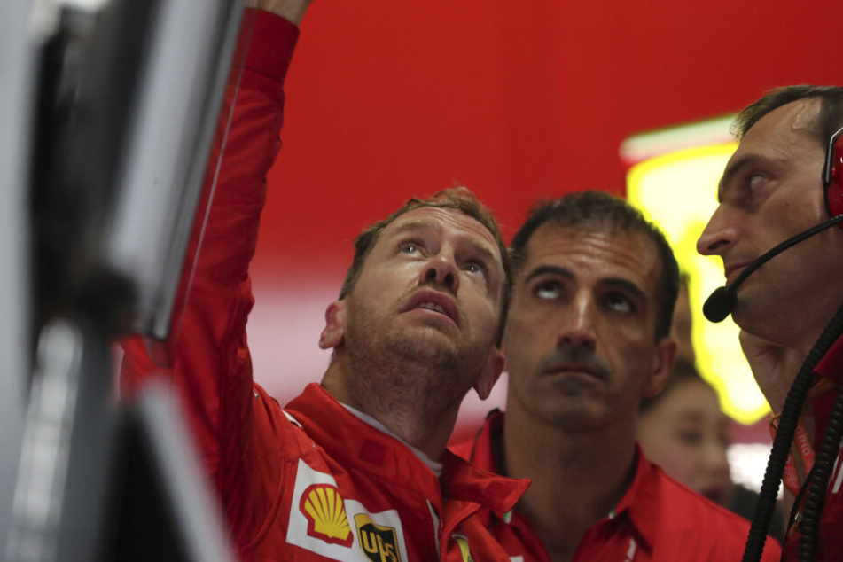 Sebastian Vettel (32) vom Team Ferrari vor dem 1. freien Training in Suzuka.