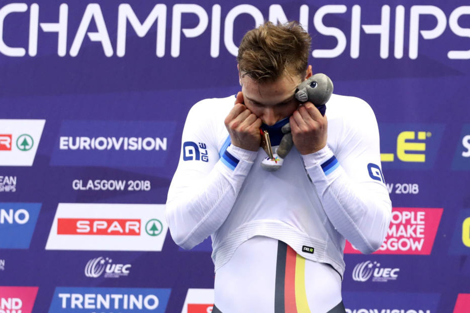Stefan Bötticher konnte nach dem Gold-Triumph sein Glück kaum fassen. Zweieinhalb Jahre musste der Chemnitzer verletzungsbedingt pausieren. In Glasgow feierte er ein bärenstarkes Comeback.