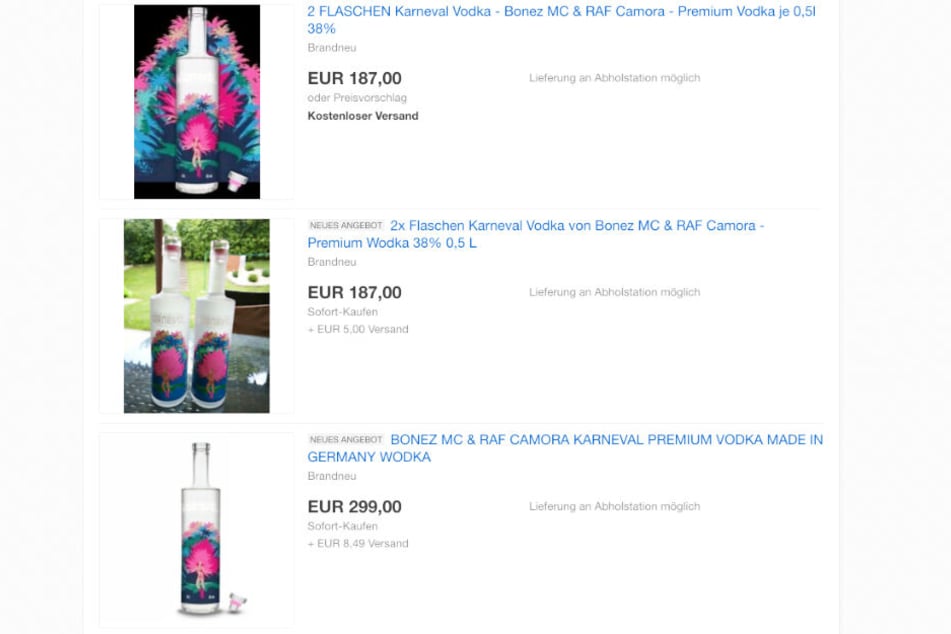 Ein Verkäufer bot die Flasche Karneval Vodka für 299 Euro bei eBay an.
