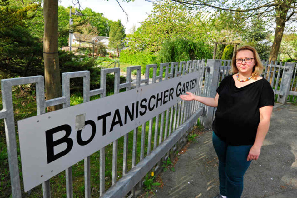 Solveig Kempe (37, CDU) macht sich für den Botanischen Garten an der Leipziger Strasse stark.