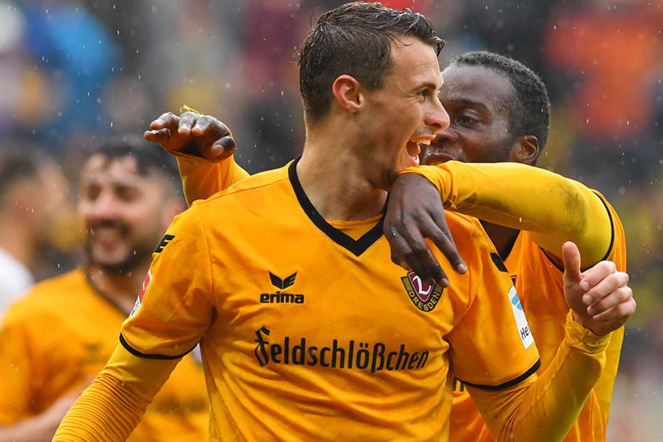 Gegen den SV Sandhausen erzielte Philipp Heise sein erstes Tor für die SGD vor heimischen Publikum.