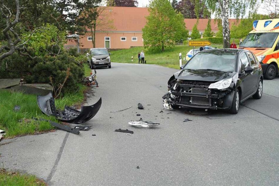Der Citroën wurde erheblich beschädigt.