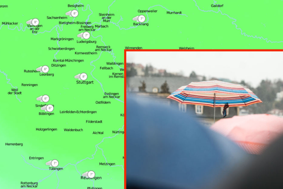 Den Regenschirm sollte man am Wochenende stets dabei haben.