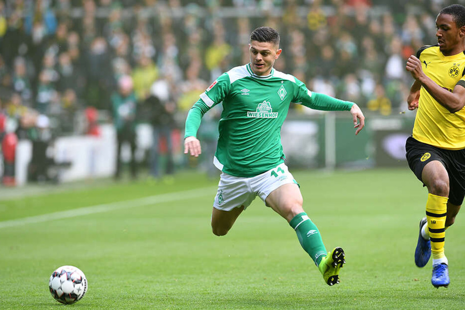 Bremens Milot Rashica (l.) wachte mit seinen Teamkollegen erst im zweiten Durchgang so richtig auf und schaffte noch ein unverhofftes Comeback.