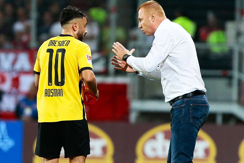 Dynamo-Trainer Maik Walpurgis (r.) gab Aias Aosman in der Offensive alle Freiheiten - das ging auf.