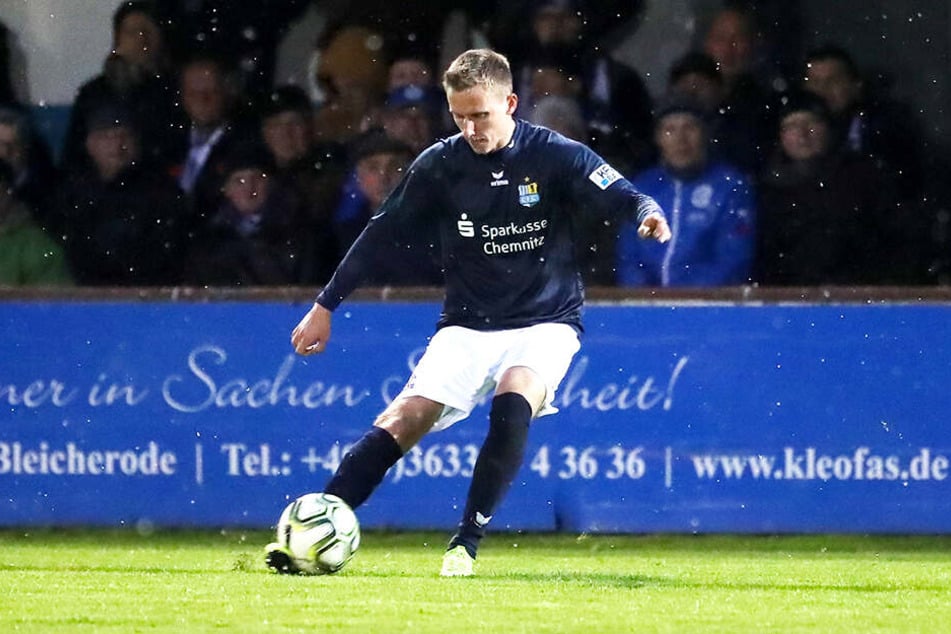Paul Milde erzielte in Nordhausen sein zweites Tor in der diesjährigen Regionalliga-Saison.