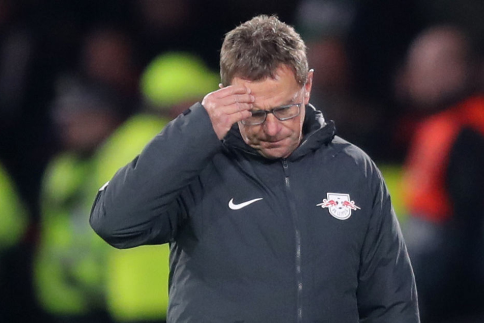 Ralf Rangnick während des Spiels gegen Celtic Glasgow.