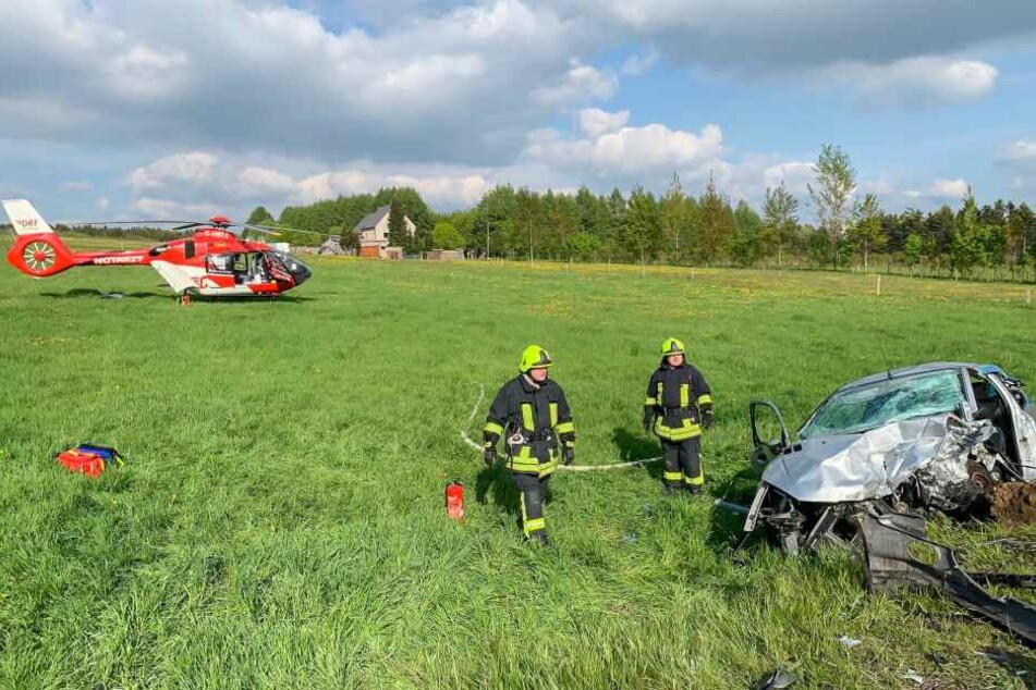 Auch ein Rettungshubschrauber war im Einsatz.
